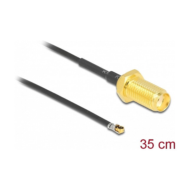 DeLOCK Cable de antena coaxial SMA hembra a MHF 4L LK 1.37 de 35 cm DeLOCK Cable de antena coaxial SMA hembra a MHF 4L LK 1.37 de 35 cm