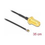 DeLOCK Cable de antena coaxial SMA hembra a MHF 4L LK 1.37 de 35 cm