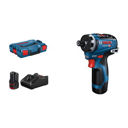 Bosch GSR 12V-35 Destornillador Eléctrico Kit HX L-BOXX 12V Sin Escobillas con 2 Baterías y Cargador