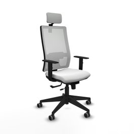 PIQUERAS Y CRESPO Silla de oficina Horna Blanca con mecanismo Sincro/Traslack