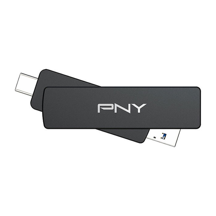 PNY DUO LINK V3 USB Flash 2 TB OTG Negro, USB 3.2 Gen 2 Type-A/Type-C, Lectura 1000 MB/s