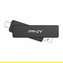 PNY DUO LINK V3 USB Flash 2 TB OTG Negro, USB 3.2 Gen 2 Type-A/Type-C, Lectura 1000 MB/s