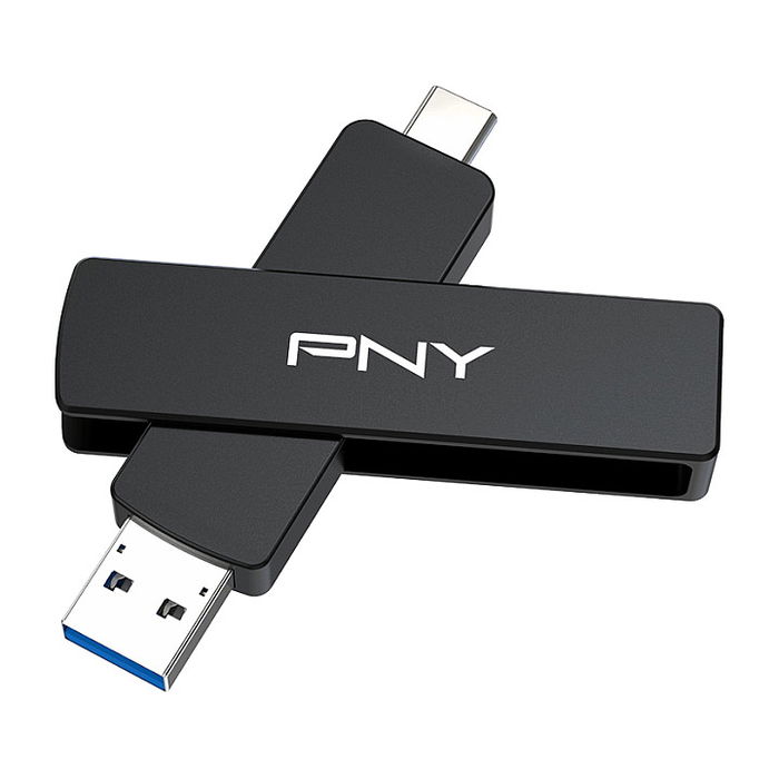 PNY DUO LINK V3 USB Flash 2 TB OTG Negro, USB 3.2 Gen 2 Type-A/Type-C, Lectura 1000 MB/s