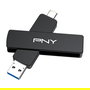 PNY DUO LINK V3 USB Flash 2 TB OTG Negro, USB 3.2 Gen 2 Type-A/Type-C, Lectura 1000 MB/s