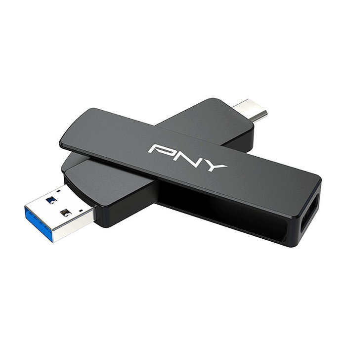 PNY DUO LINK V3 USB Flash 2 TB OTG Negro, USB 3.2 Gen 2 Type-A/Type-C, Lectura 1000 MB/s
