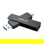 PNY DUO LINK V3 USB Flash 2 TB OTG Negro, USB 3.2 Gen 2 Type-A/Type-C, Lectura 1000 MB/s