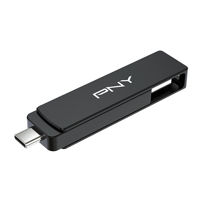 PNY DUO LINK V3 USB Flash 2 TB OTG Negro, USB 3.2 Gen 2 Type-A/Type-C, Lectura 1000 MB/s