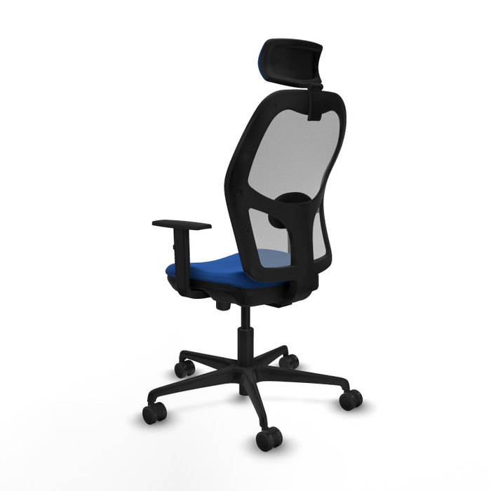 PIQUERAS Y CRESPO Silla de oficina Jorquera con mecanismo Sincro/Traslack Azul y Gris