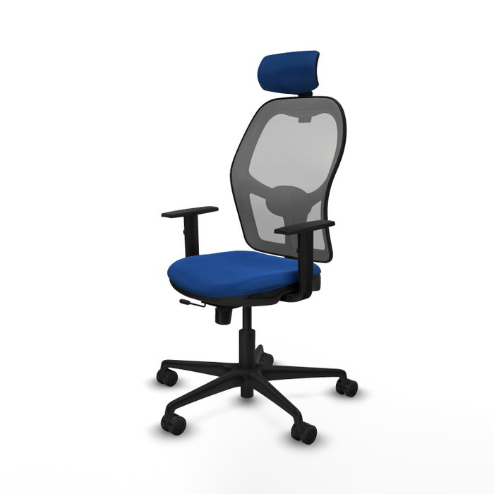 PIQUERAS Y CRESPO Silla de oficina Jorquera con mecanismo Sincro/Traslack Azul y Gris