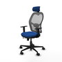 PIQUERAS Y CRESPO Silla de oficina Jorquera con mecanismo Sincro/Traslack Azul y Gris