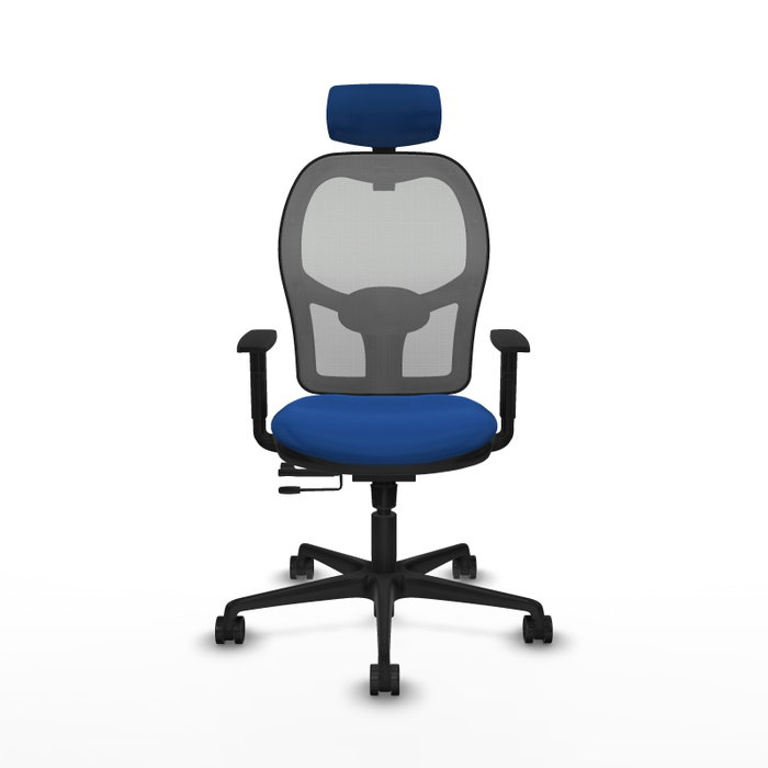 PIQUERAS Y CRESPO Silla de oficina Jorquera con mecanismo Sincro/Traslack Azul y Gris