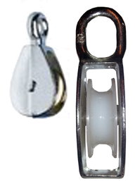AVL Polea Simple Ojo Rígido Rueda Nylon 30 mm (Caja de 10)