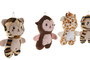 DKD Home Decor Llavero Multicolor Poliester Animales para Niños 4 x 10 x 6 cm (16 Unidades)
