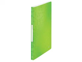 LEITZ WOW Carpeta de Fundas A4 Verde con 40 Fundas (Set de 10)