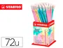 Stabilo Lápices de grafito Swano, mina 2.2 mm dureza HB, expositor 72 unidades, colores pasteles
