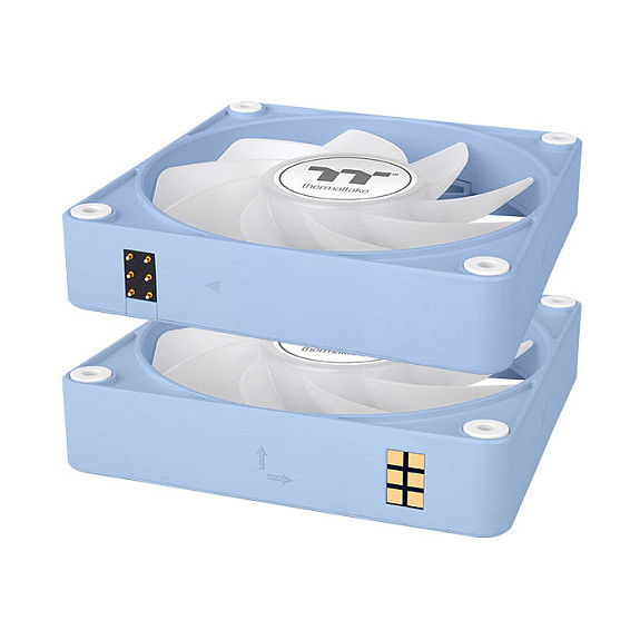 Thermaltake CT140 EX Reverse ARGB Sync Ventilador PC 140mm, Paquete de 3 Ventiladores, Azul Hortensia