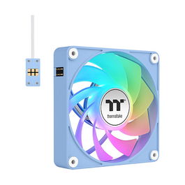 Thermaltake CT140 EX Reverse ARGB Sync 140mm - Ventilador para PC Hidráulico, Pack de 3, Azul Hortensia, PWM, Flujo de Aire 94.95 CFM