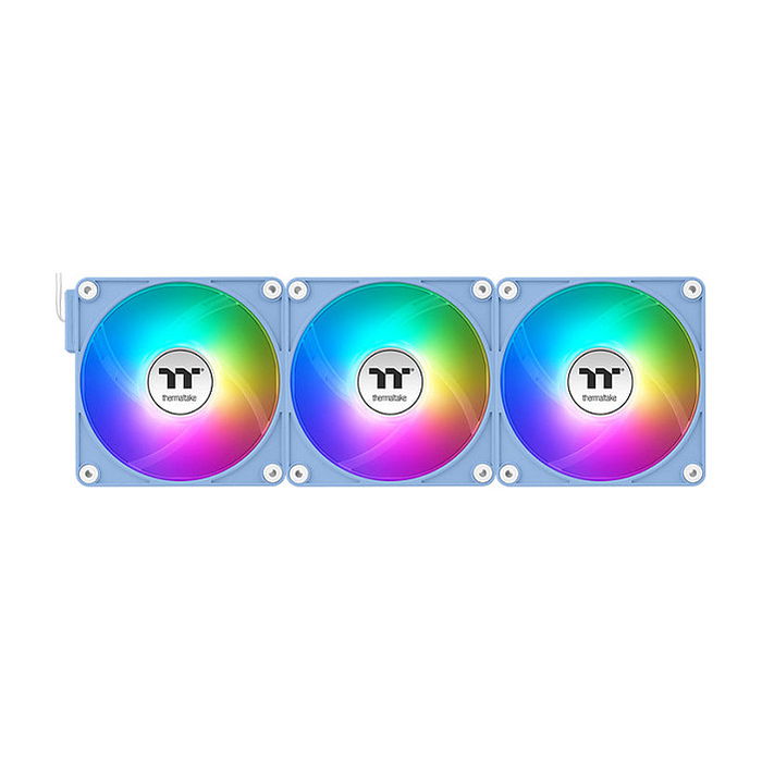 Thermaltake CT140 EX Reverse ARGB Sync Ventilador PC 140mm, Paquete de 3 Ventiladores, Azul Hortensia