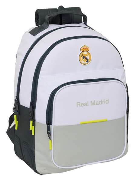 Safta Mochila Doble Adaptable a Carro Real Madrid Equipación 25-26 con Cantoneras y 20L de Capacidad Safta Mochila Doble Adaptable a Carro Real Madrid Equipación 25-26 con Cantoneras y 20L de Capacidad