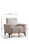 Atelier Del Sofa Sofá 1 Plaza Horizon - Ecru 90x85x77 cm