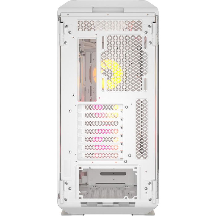 Corsair iCUE 5000T LX RGB - Caja ATX Semitorre Gaming, Cristal Templado Blanco, con 3 Ventiladores RGB, Controlador LED, Soporte E-ATX