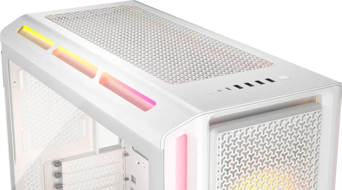 Corsair Caja Gaming ATX Semitorre 5000T LX RGB Cristal Blanca