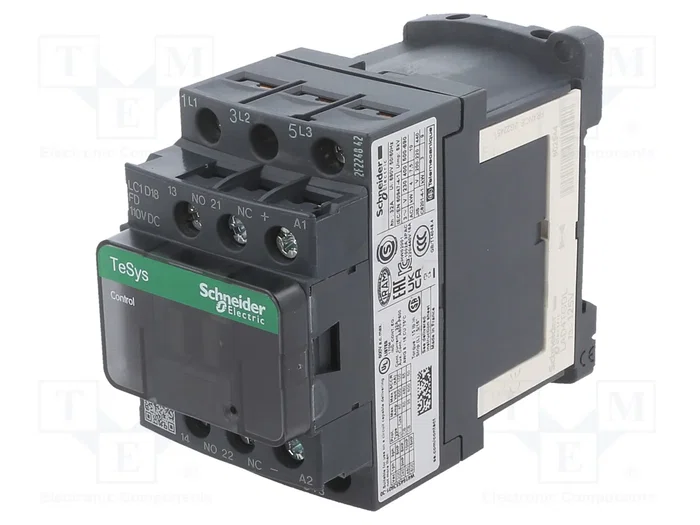 Schneider Electric LC1D18FD TeSys D Contactor 3-polar 110VDC Schneider Electric LC1D18FD TeSys D Contactor 3-polar 110VDC