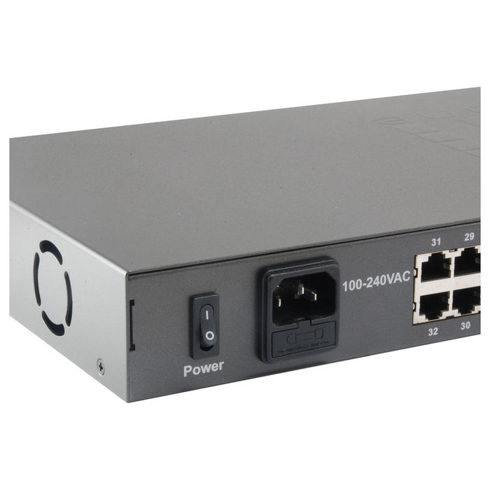 Level One FGP-3400W250 Switch 34x FE 2xGE 19" 250W 32xPoE No administrado Montaje en Rack