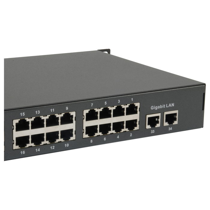 Level One FGP-3400W250 Switch 34x FE 2xGE 19" 250W 32xPoE No administrado Montaje en Rack