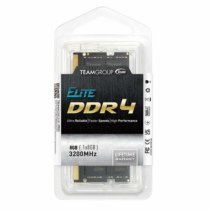 Team Group ELITE TED48G3200C22-S01 8 GB DDR4 3200 MHz SO-DIMM Team Group ELITE TED48G3200C22-S01 8 GB DDR4 3200 MHz SO-DIMM