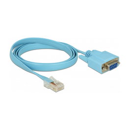 DeLOCK Adaptador RS-232 DB9 hembra a RJ45 macho 1 m 63341