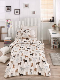 L'essentiel linge de maison Juego de Funda Nórdica Individual, 160x220 cm, 65% Algodón 35% Poliéster