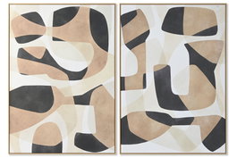 DKD Home Decor Cuadro Lienzo Abstracto Pack de 2