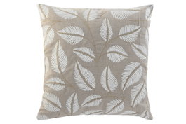DKD Home Decor Pack de 2 Cojines Impresos Beige, Blanco y Dorado