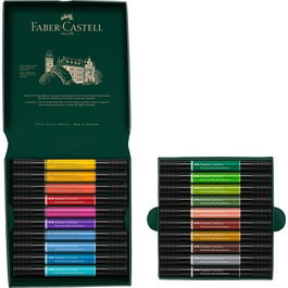 Rotulador Faber-Castell Pitt Artist Pens Doble Punta Pincel Caja De 20