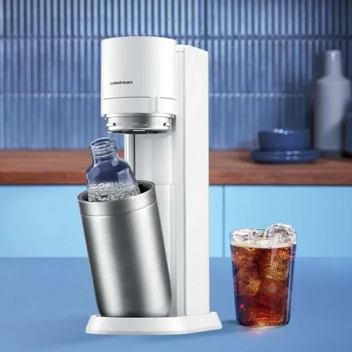 Sodastream DUOBICB - Máquina de Agua con Gas DUO Blanca Pack 4 Botellas (2 decantadores DUO + 2 Fusible LV)