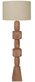 DKD Home Decor Lámpara de Pie Mango y Lino Natural/Beige 162 cm