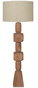 DKD Home Decor Lámpara de Pie Mango y Lino Natural/Beige 162 cm