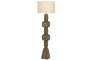 DKD Home Decor Lámpara de Pie Mango y Lino Natural/Beige 162 cm