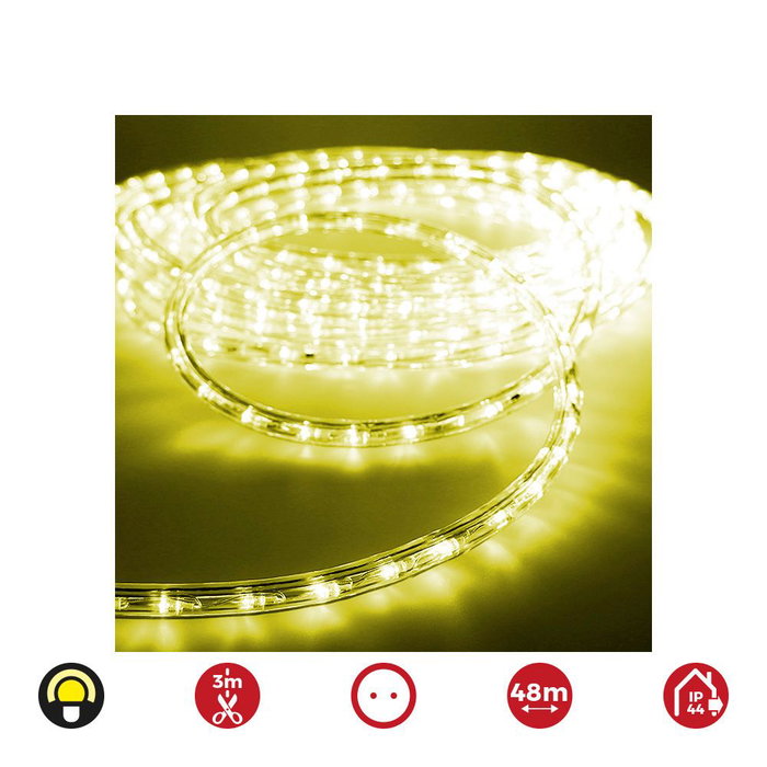 Edm Tubo Flexiled Multifuncion 48m 36 Leds/m IP44 Amarillo Edm Tubo Flexiled Multifuncion 48m 36 Leds/m IP44 Amarillo