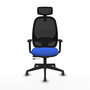 PIQUERAS Y CRESPO Silla de oficina Cilanco con mecanismo Sincro/Traslack, Azul y Negro