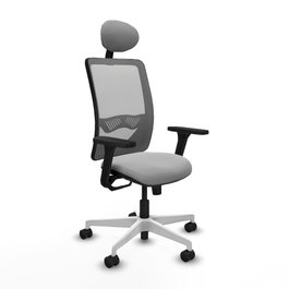 PIQUERAS Y CRESPO Silla de oficina Zulema con mecanismo Sincro, Gris