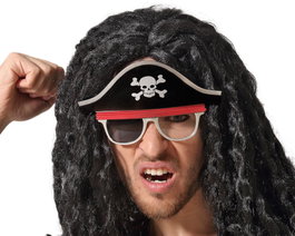 Atosa Gafas Capitán Pirata Divertidas con Parche, Barba y Pañuelo