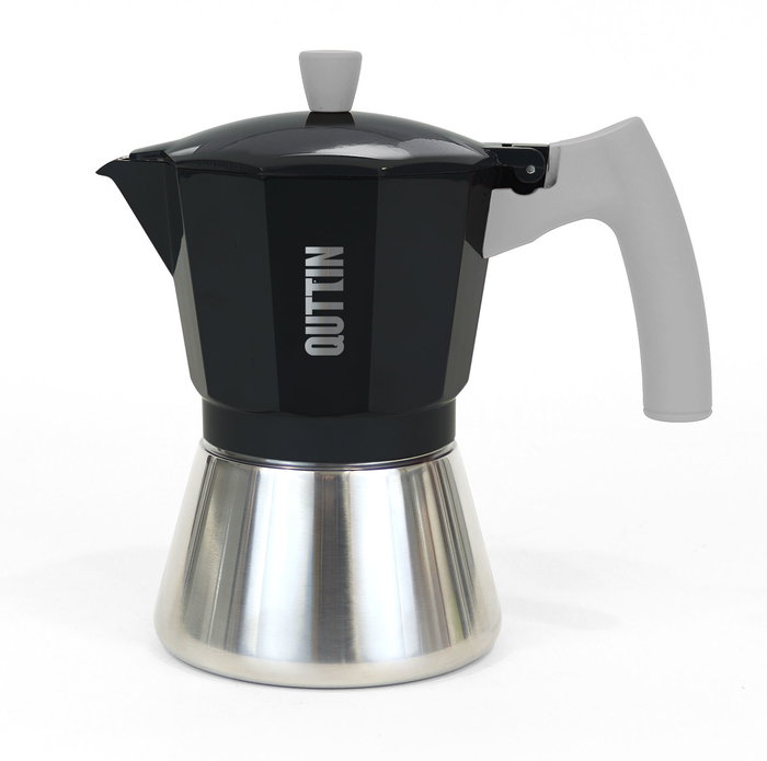 Quttin Cafetera para 9 servicios, Inducción, Acero y Aluminio (6 Unidades)