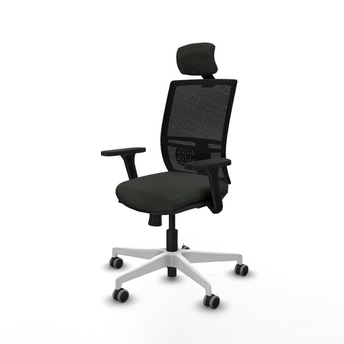 PIQUERAS Y CRESPO Silla de oficina Yunquera con mecanismo Sincro/Traslack Negro