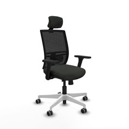 PIQUERAS Y CRESPO Silla de oficina Yunquera con mecanismo Sincro/Traslack Negro