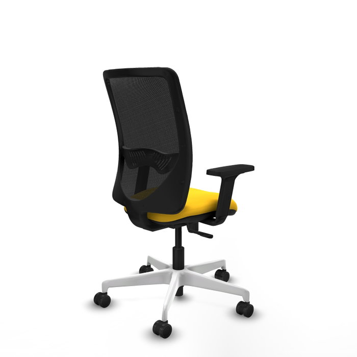 PIQUERAS Y CRESPO Silla de oficina Zulema con mecanismo Sincro, Amarillo y Negro