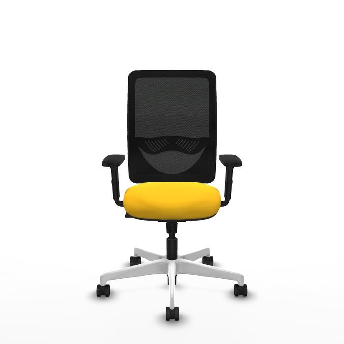 PIQUERAS Y CRESPO Silla de oficina Zulema con mecanismo Sincro, Amarillo y Negro