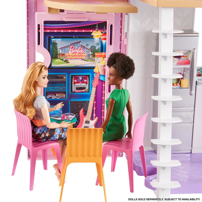 Barbie FXG57 Casa de Muñecas Malibú Transformable, Plegable, 2 Plantas, 6 Habitaciones y Más de 25 Accesorios