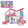 Barbie FXG57 Casa de Muñecas Malibú Transformable, Plegable, 2 Plantas, 6 Habitaciones y Más de 25 Accesorios